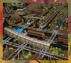 Thomas shunts the Jobi Logs
