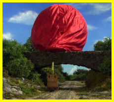Duncan tries to get rid of a hot air balloon
