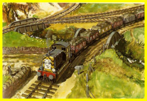 Mavis with the trucks