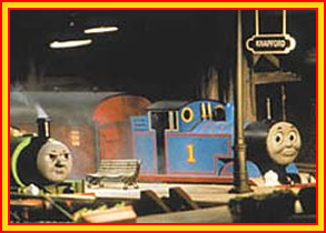 Thomas and Percy at the Station