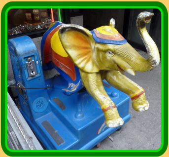Elephant ride seen in NYC 62 Bayard Street,