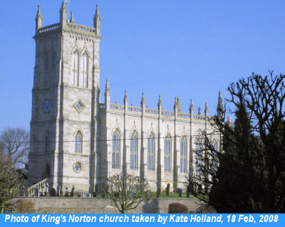 Photo of King's Norton church taken by Kate